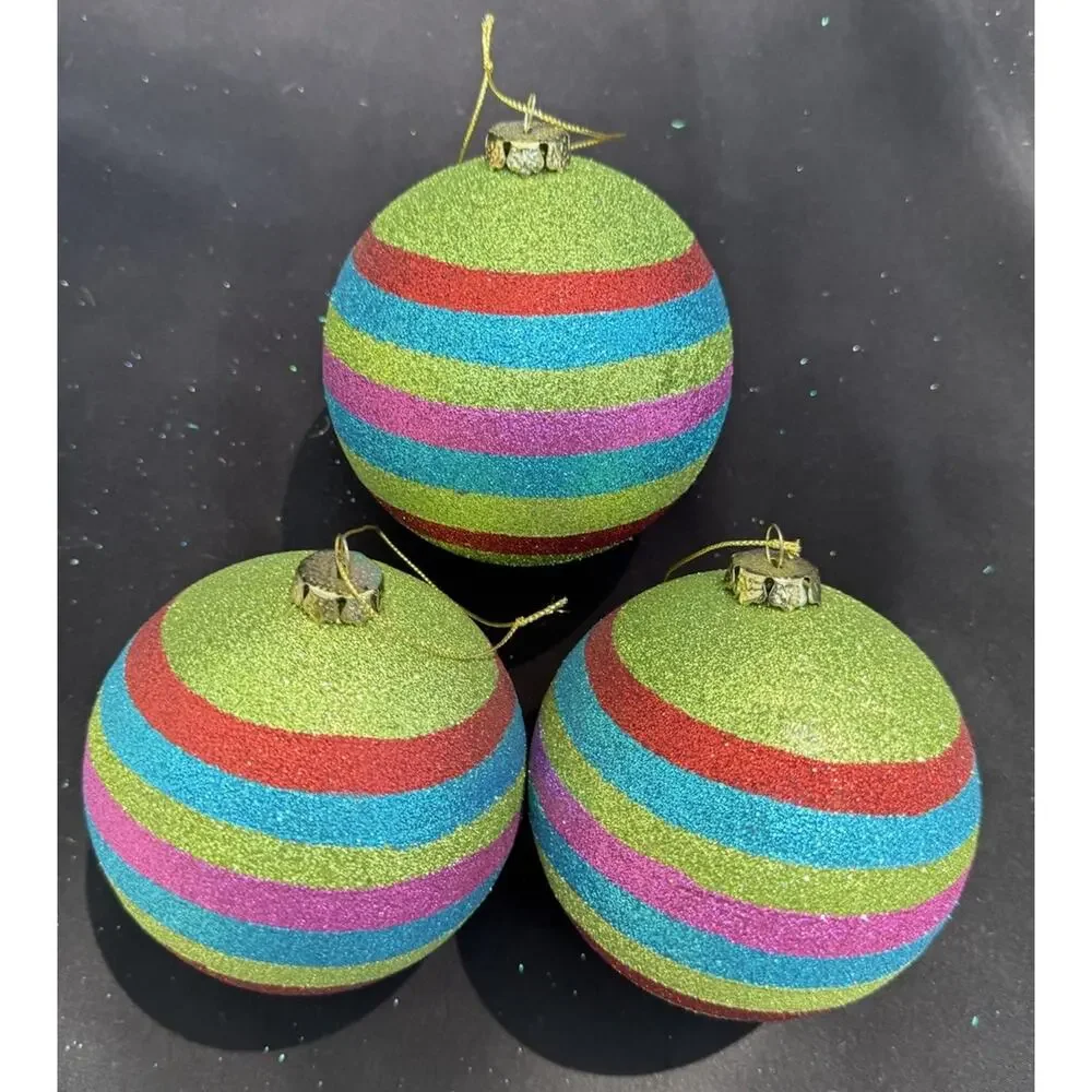 3 Midwest Of Cannon Falls Whimsical Christmas ornament Balls -K2